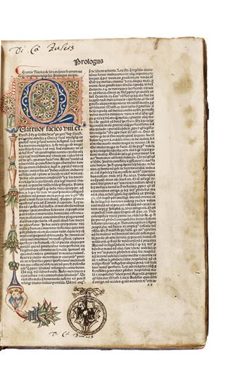 INCUNABULA  NICOLAUS DE LYRA. Postilla super totam Bibliam.  Vol. 3 (of 3):  New Testament.  1488